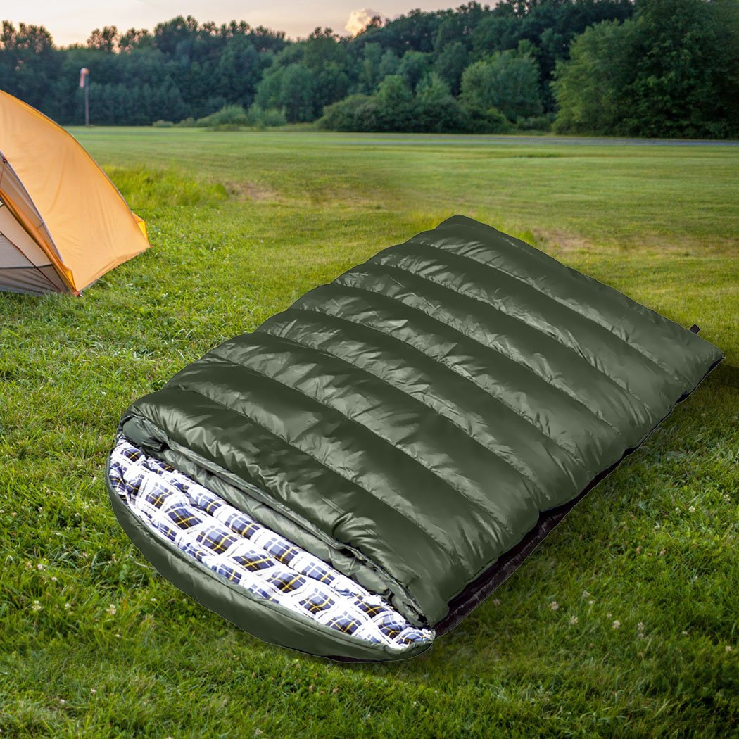 Mountview Sleeping Bag Double Bags Outdoor Camping Hiking Thermal -10?